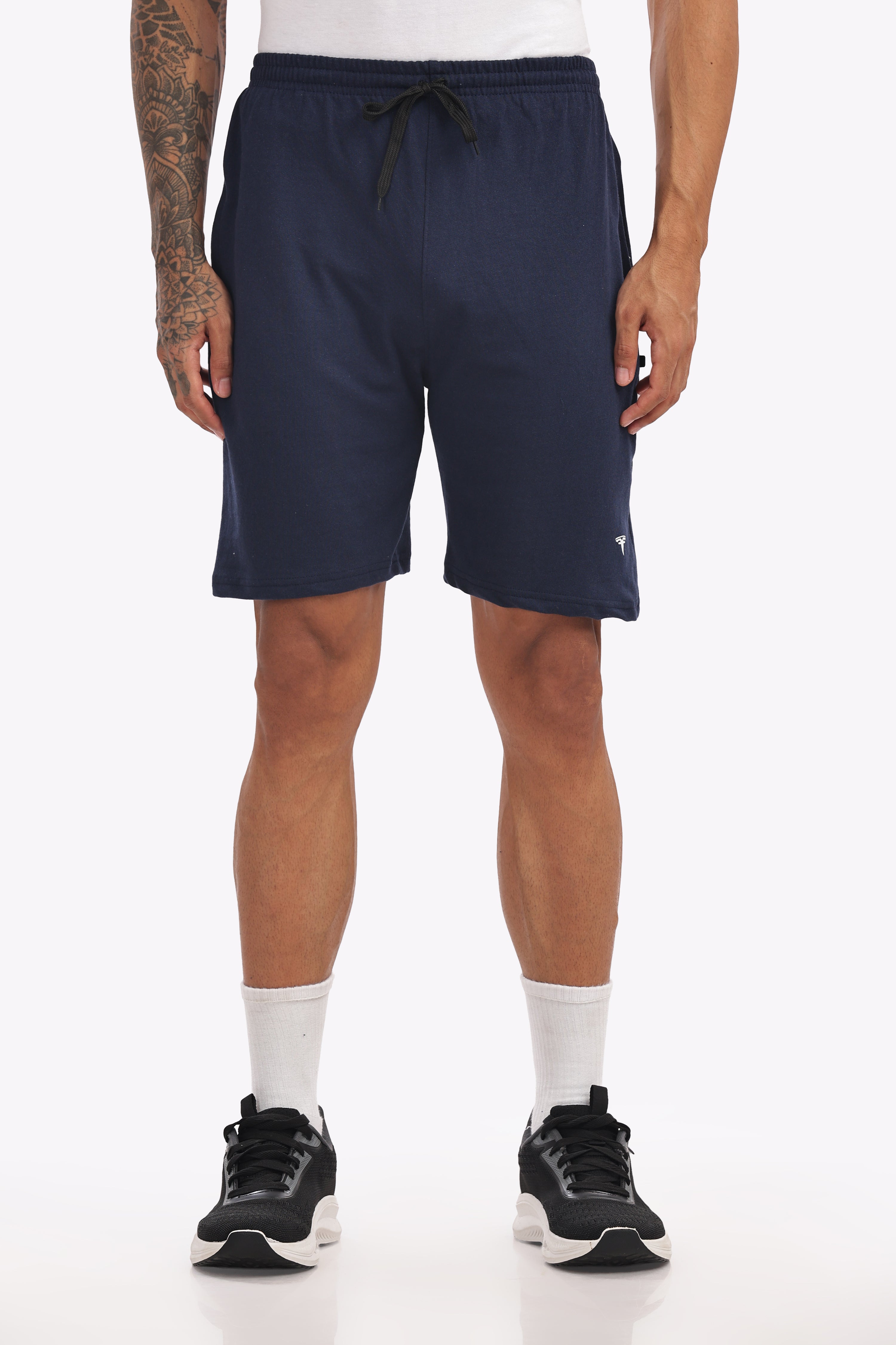 Men’s Premium Navy Cotton Shorts – Classic Fit, Breathable Fabric, Everyday Comfort