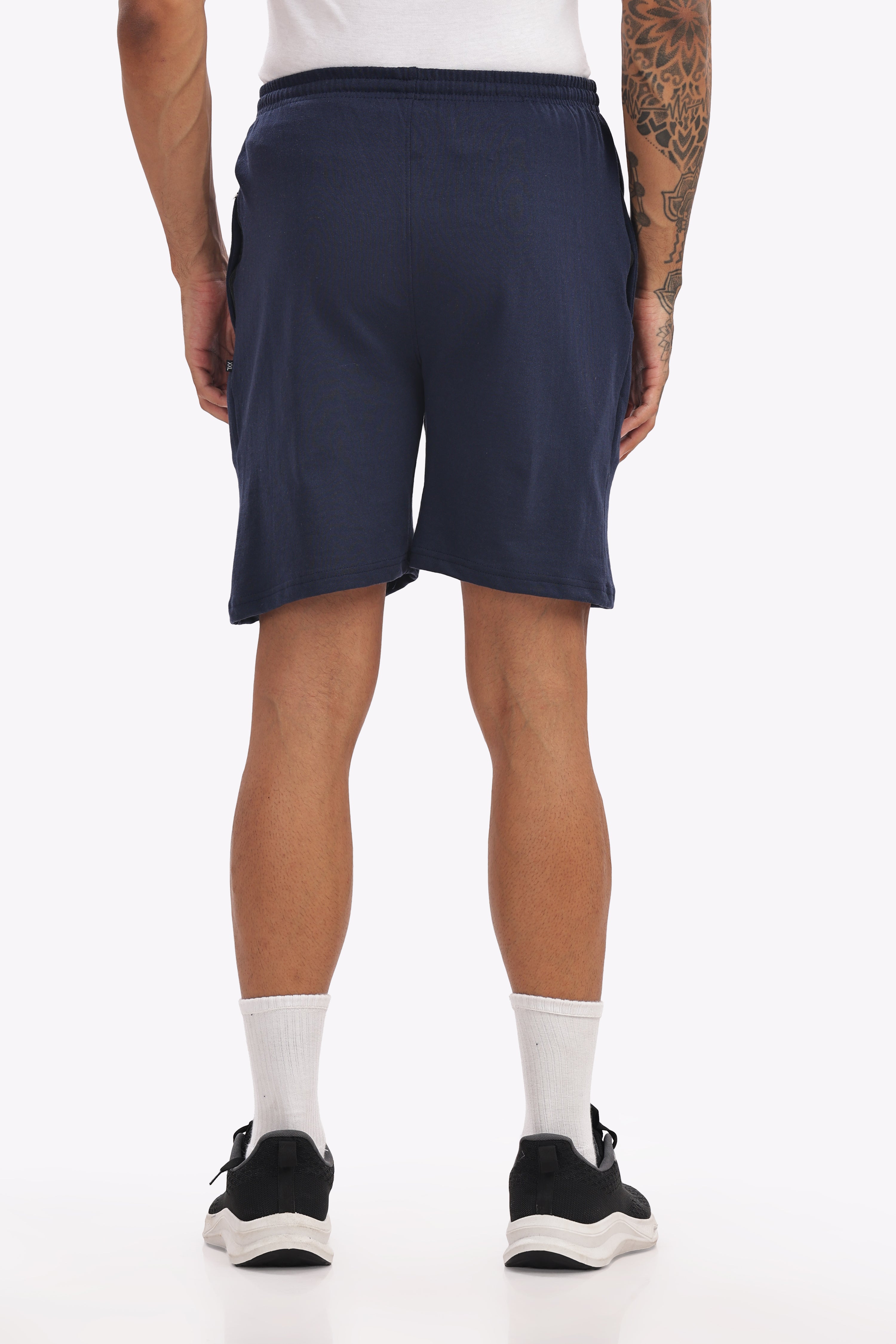 Men’s Premium Navy Cotton Shorts – Classic Fit, Breathable Fabric, Everyday Comfort
