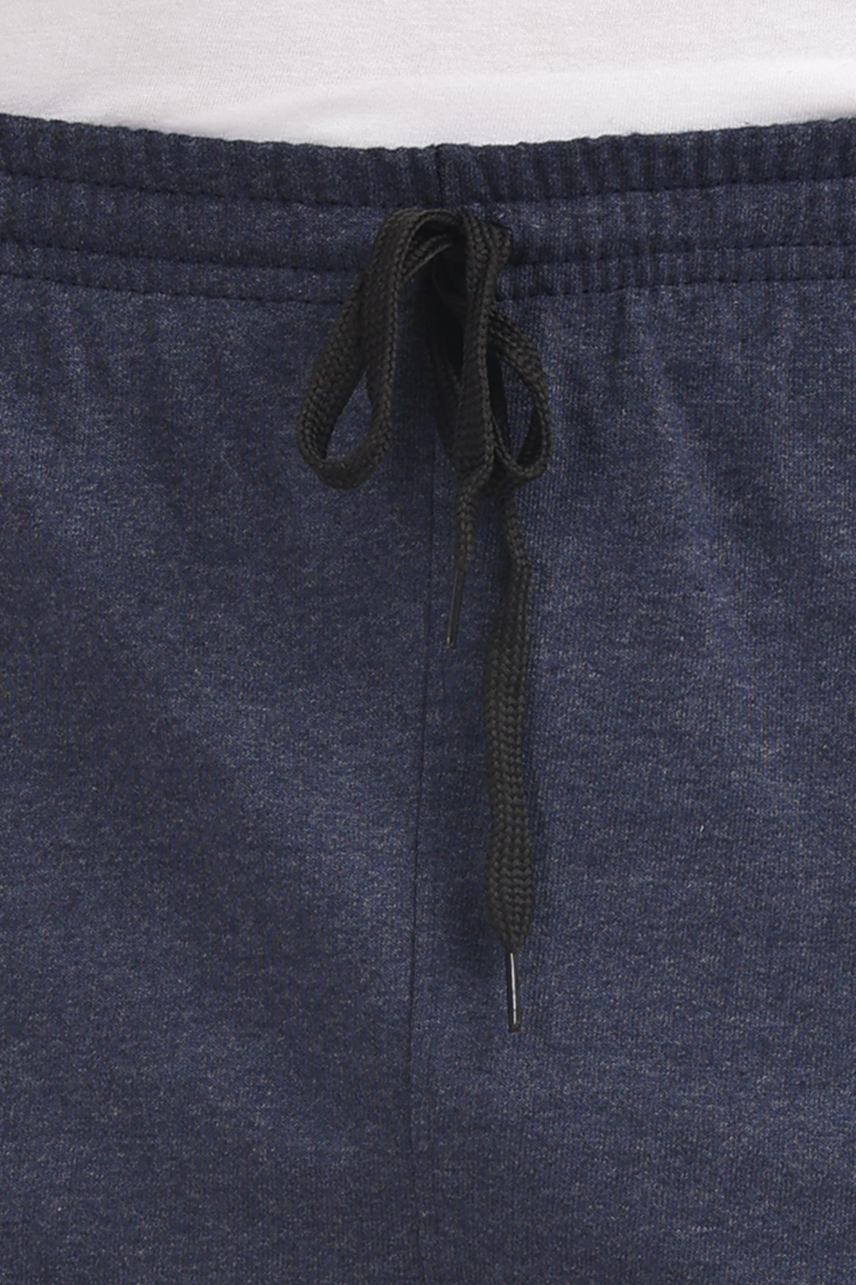 Men’s Navy Melange Cotton Shorts – Plus Size (46, 48, 50) | Textured Premium Cotton for Cool Comfort