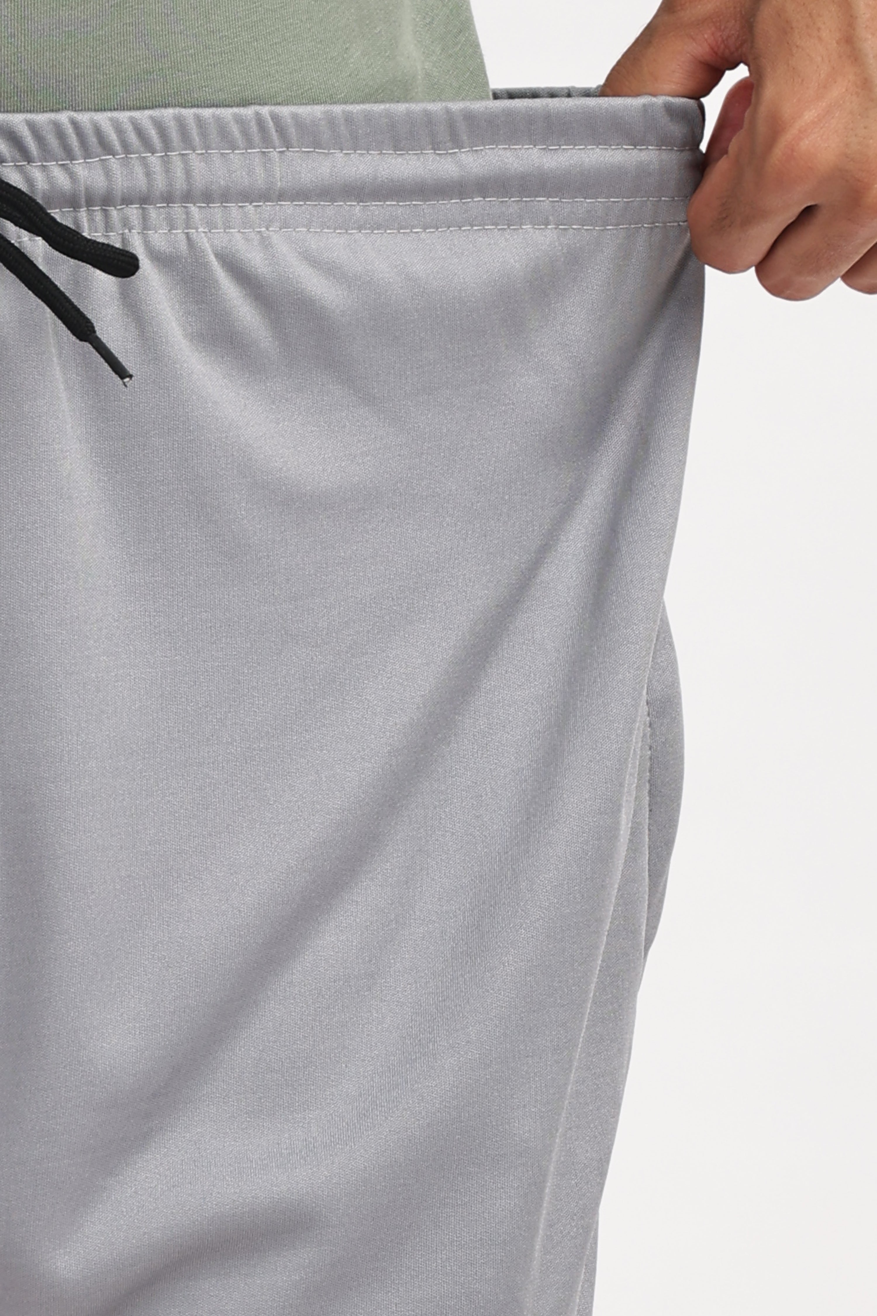 Men’s Cotton Track Pants – White Melange | Premium 200 GSM Cotton