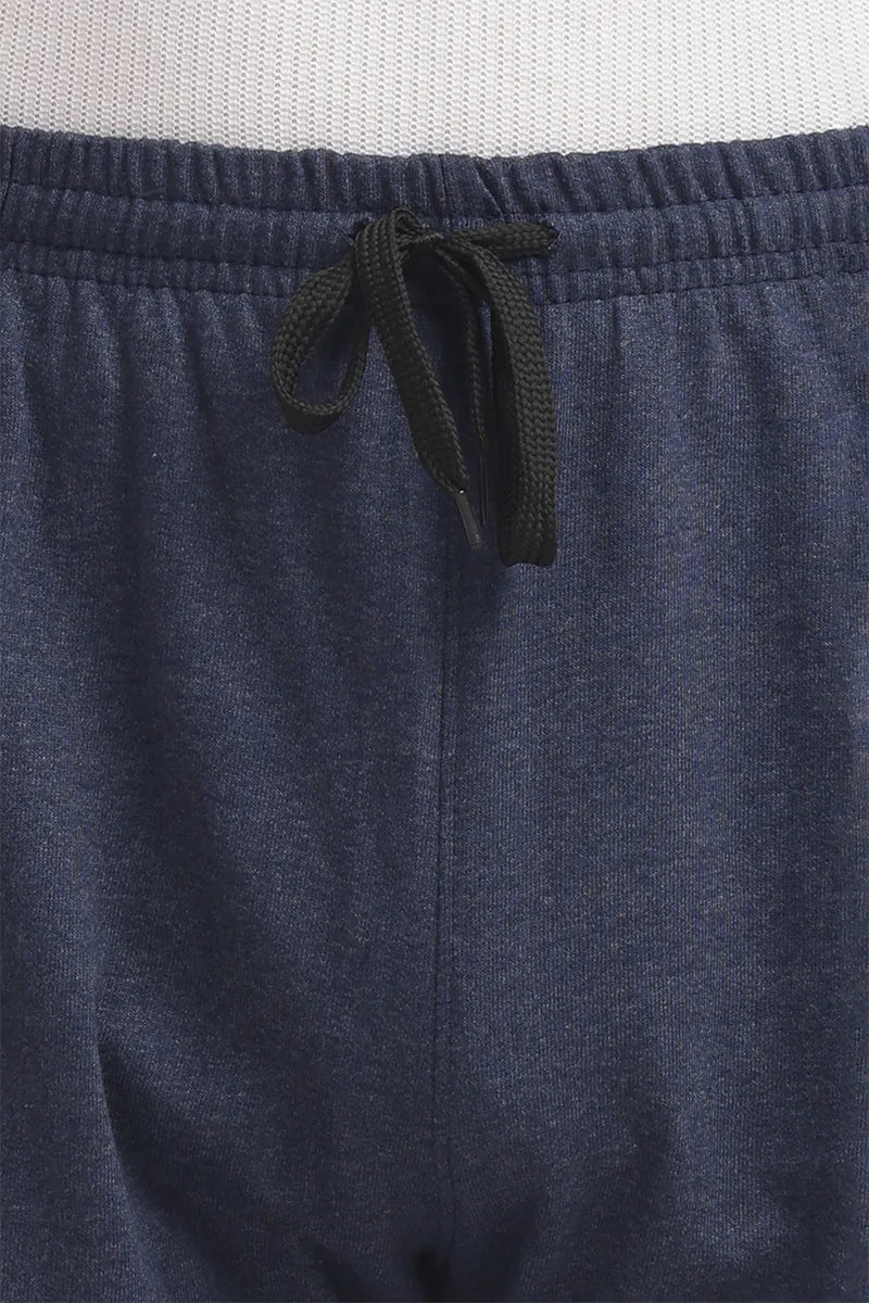 Cotton Track Pant - Navy Mellange