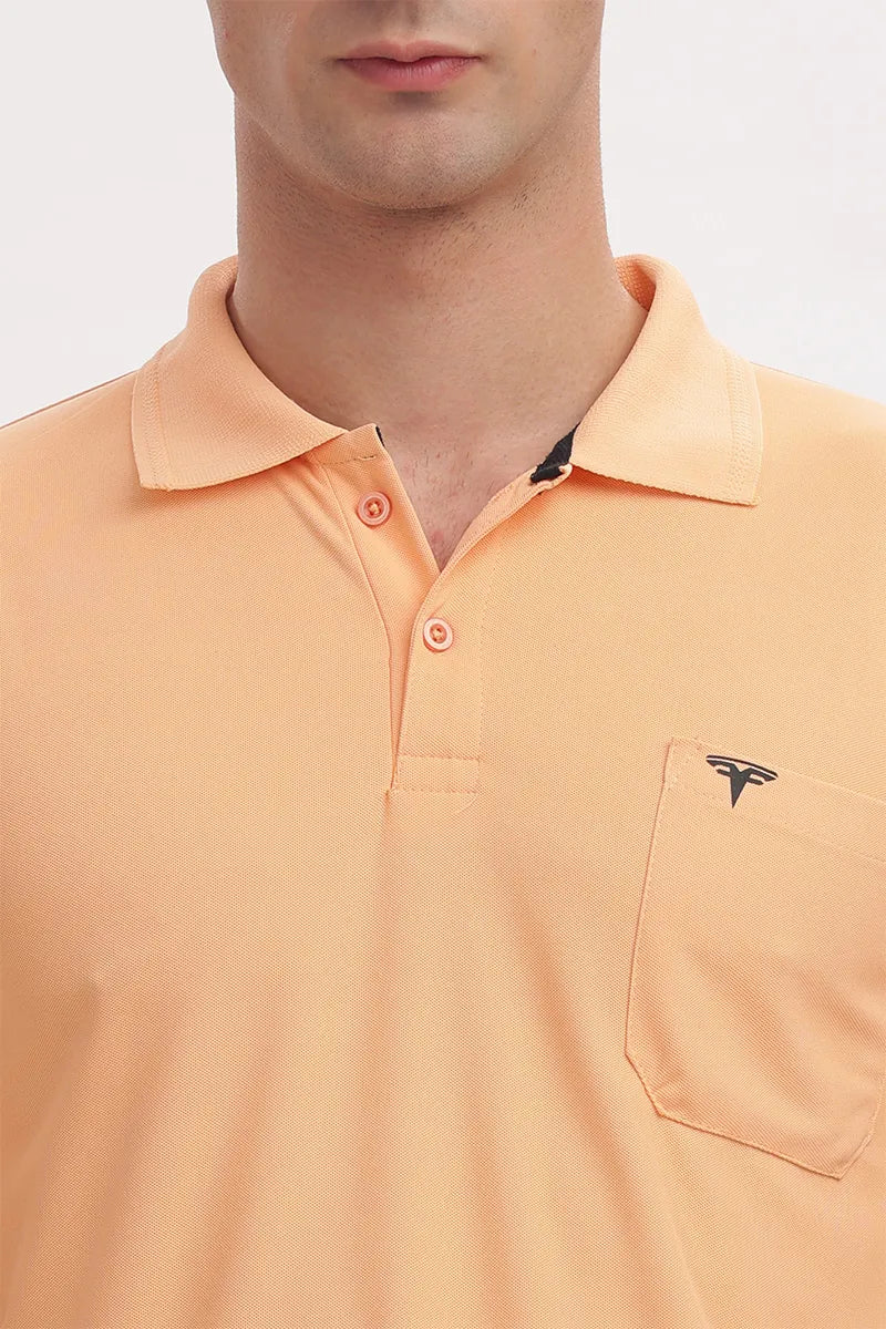 Collar T-Shirt - Light Orange