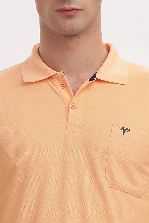 Collar T-Shirt - Light Orange