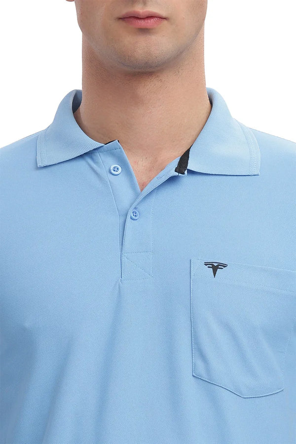 Collar T-Shirt - Sky Blue