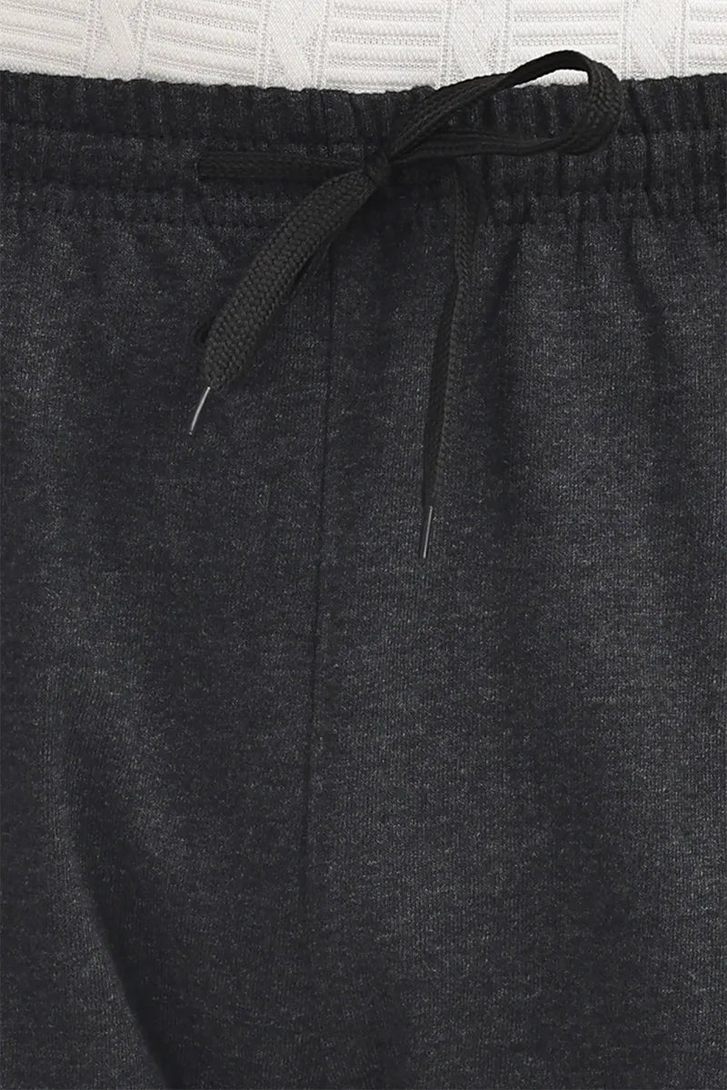Cotton Track Pant - Black Mellange