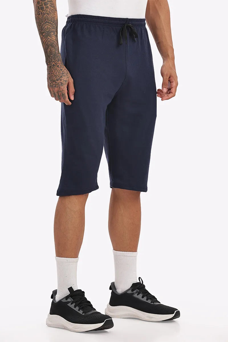 Navy - 3/4th Shorts