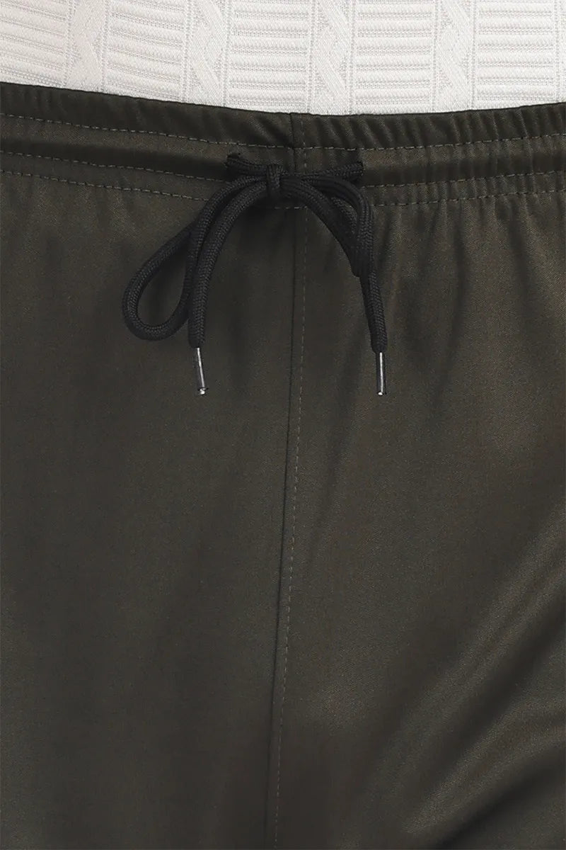 Lycra Track Pant - Olive Green
