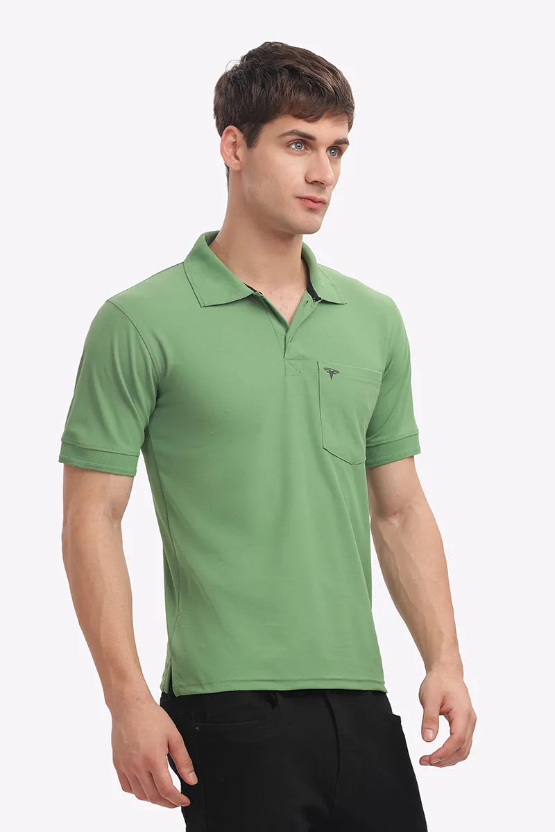 Collar T-Shirt - Pista Green Secondary image
