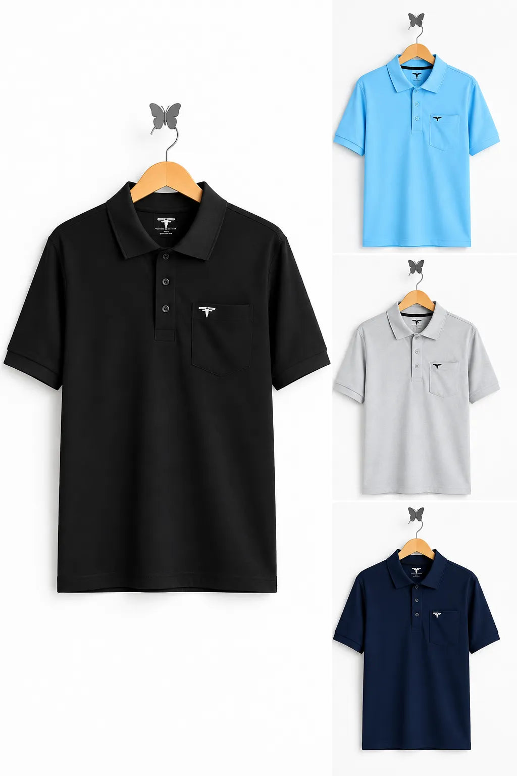 Collar Combo T-Shirt - Pack of 4
