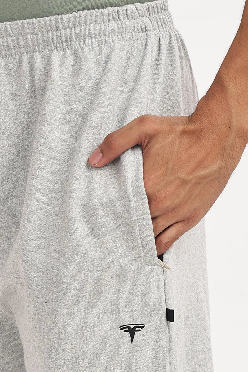 Cotton Track Pant - White Mellange