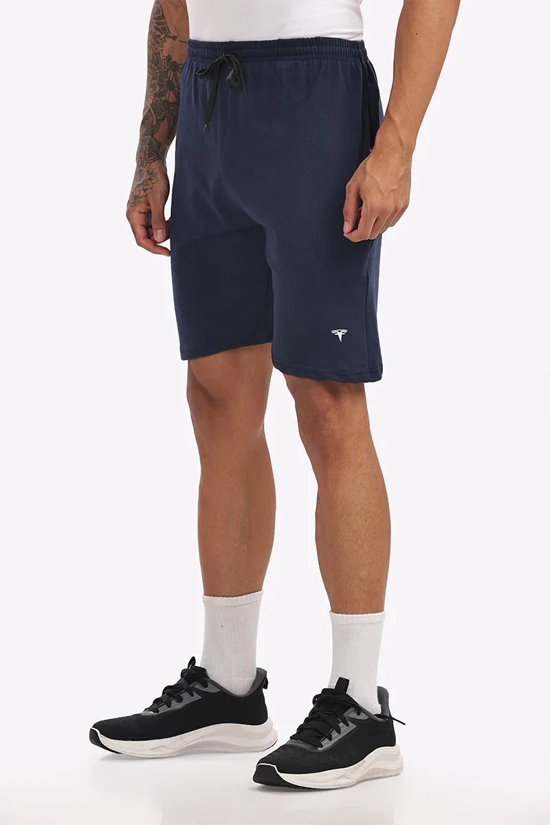 Cotton Shorts - Navy