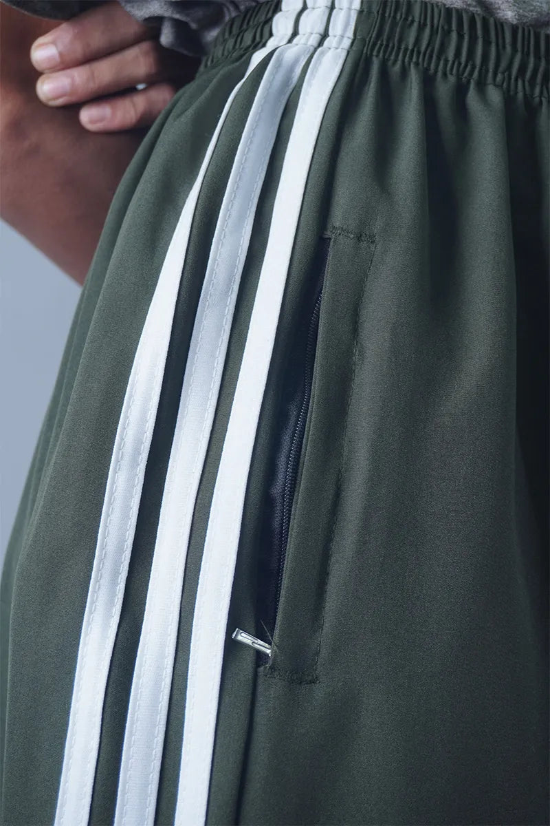 NS Stripes Track - Olive Green