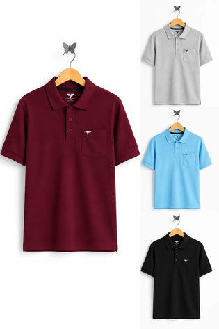 Collar Combo T-Shirt - Pack of 4