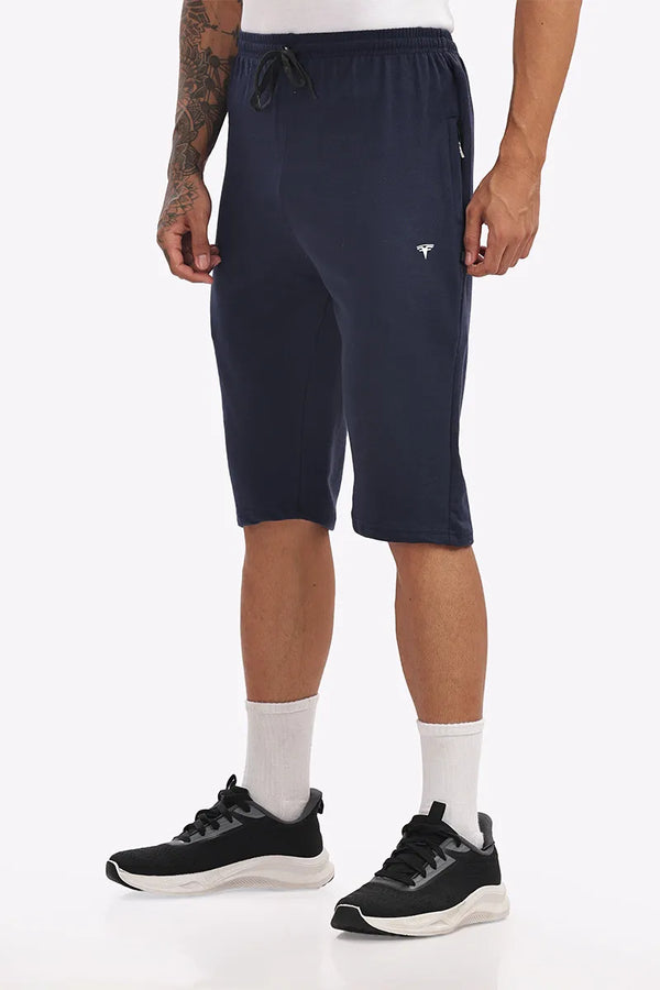 Navy - 3/4th Shorts