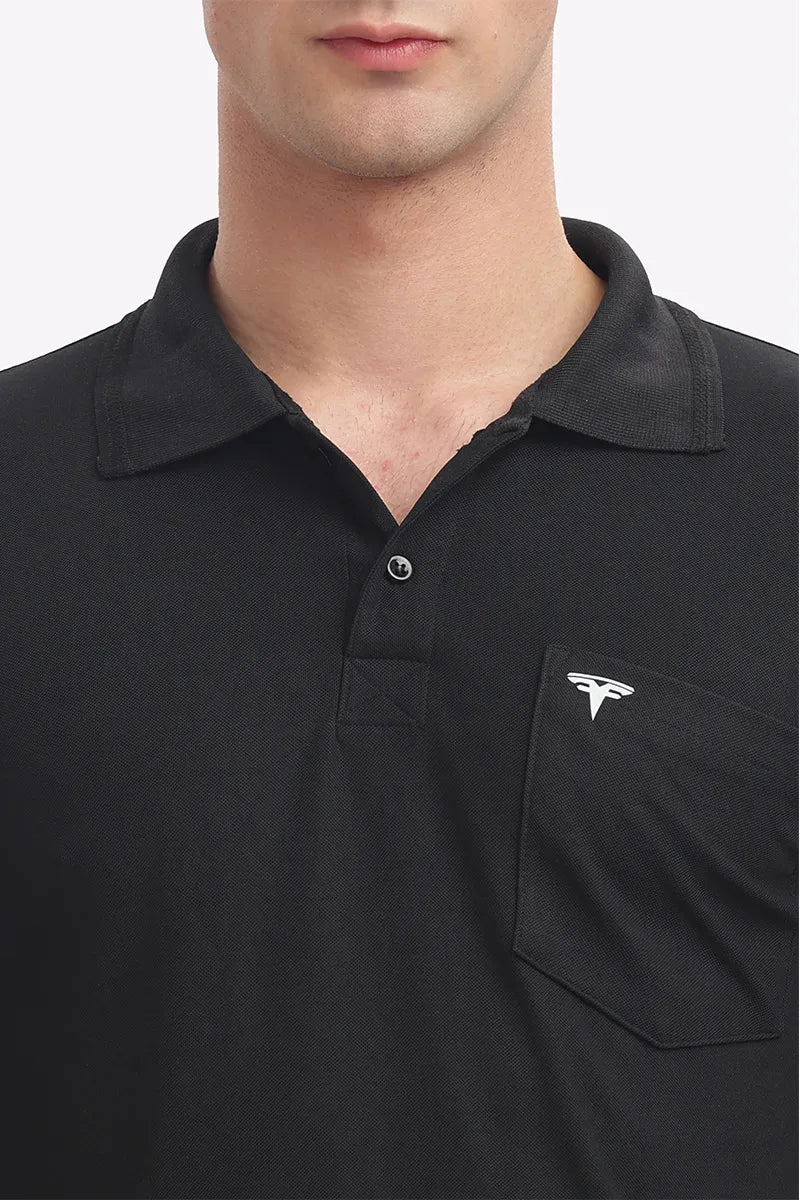 Collar T-Shirt - Black