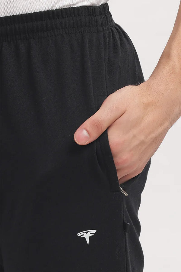 Cotton Track Pant - Black