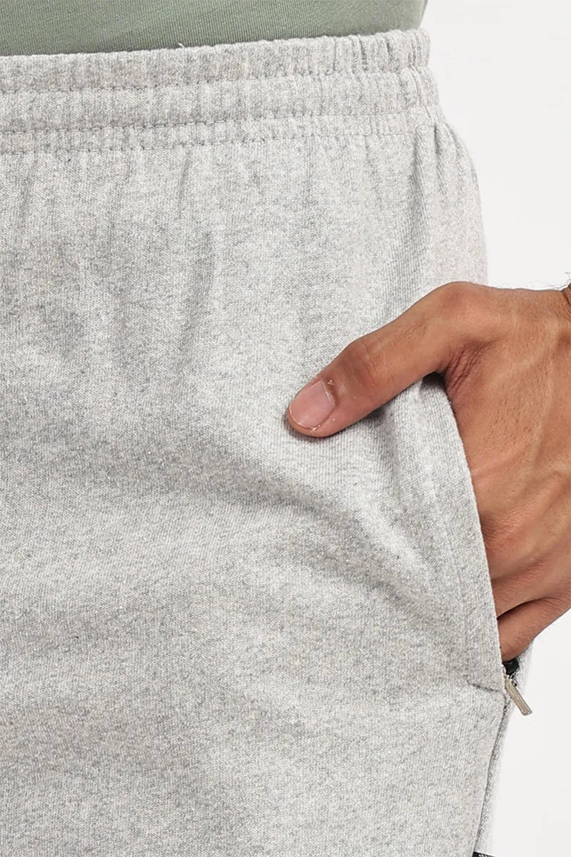 Cotton Shorts - White Mellange
