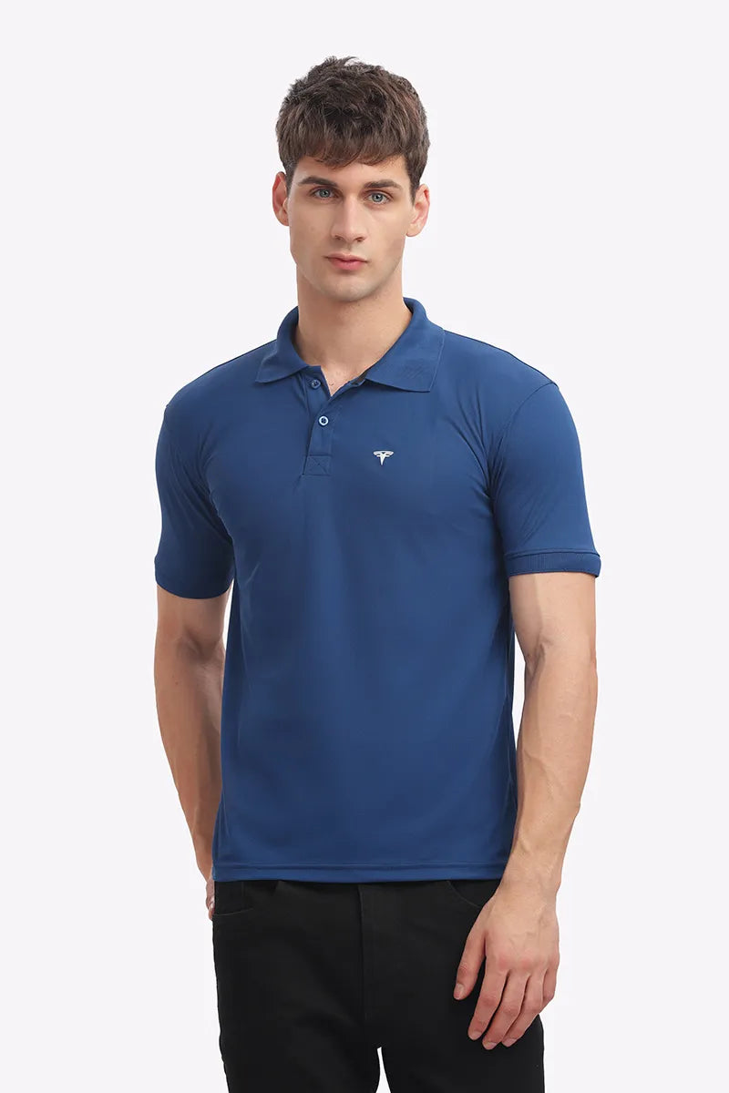 Collar T-Shirt - Royal Blue
