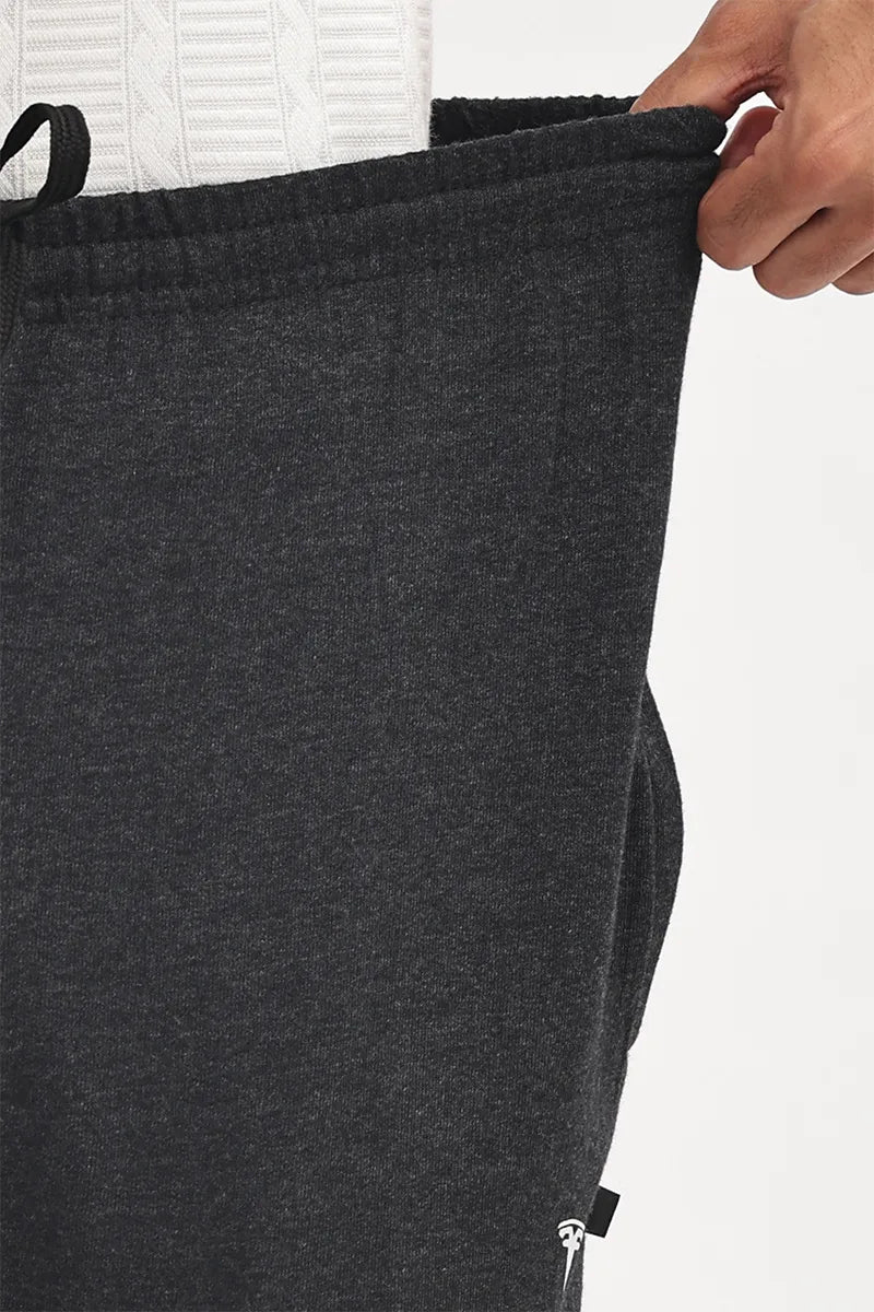 Cotton Track Pant - Black Mellange