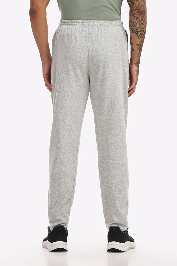 Cotton Track Pant - White Mellange