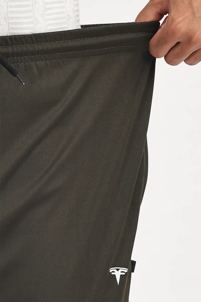 Lycra Track Pant - Olive Green
