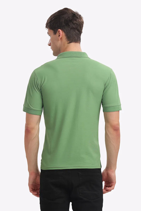 Collar T-Shirt - Pista Green