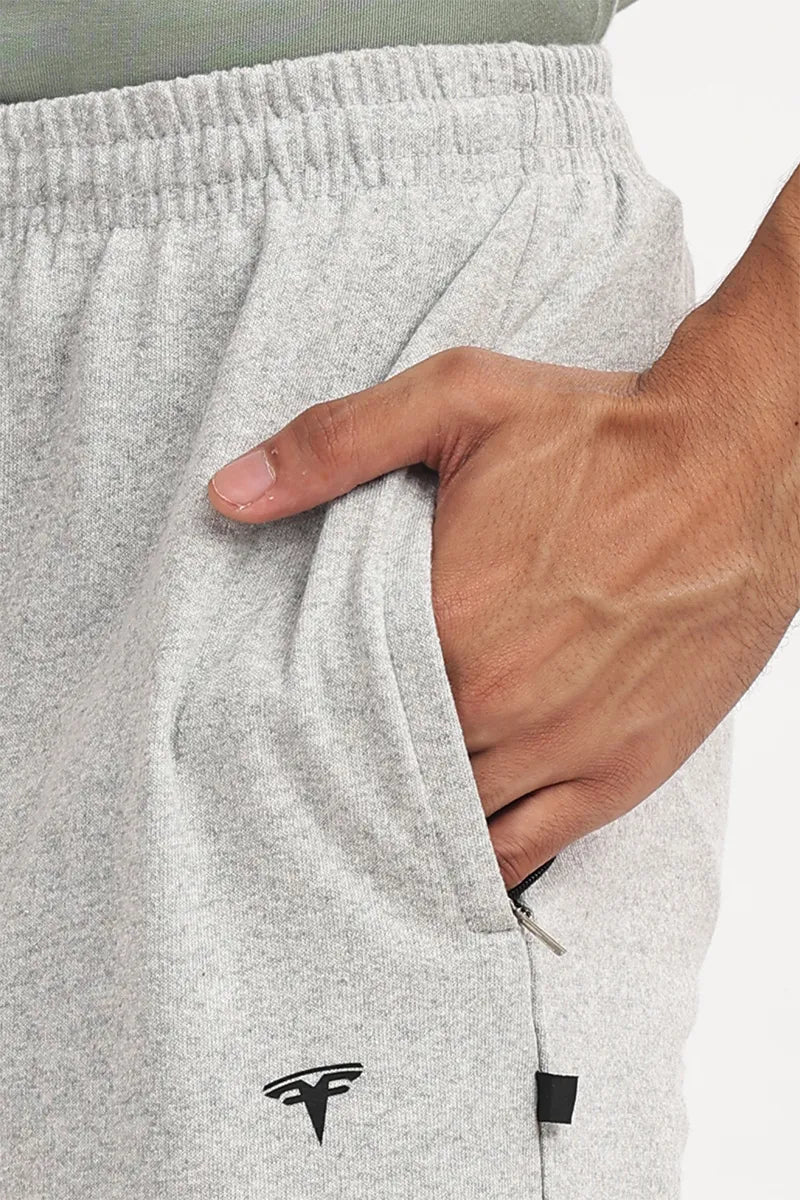 White Mellange - 3/4th Shorts