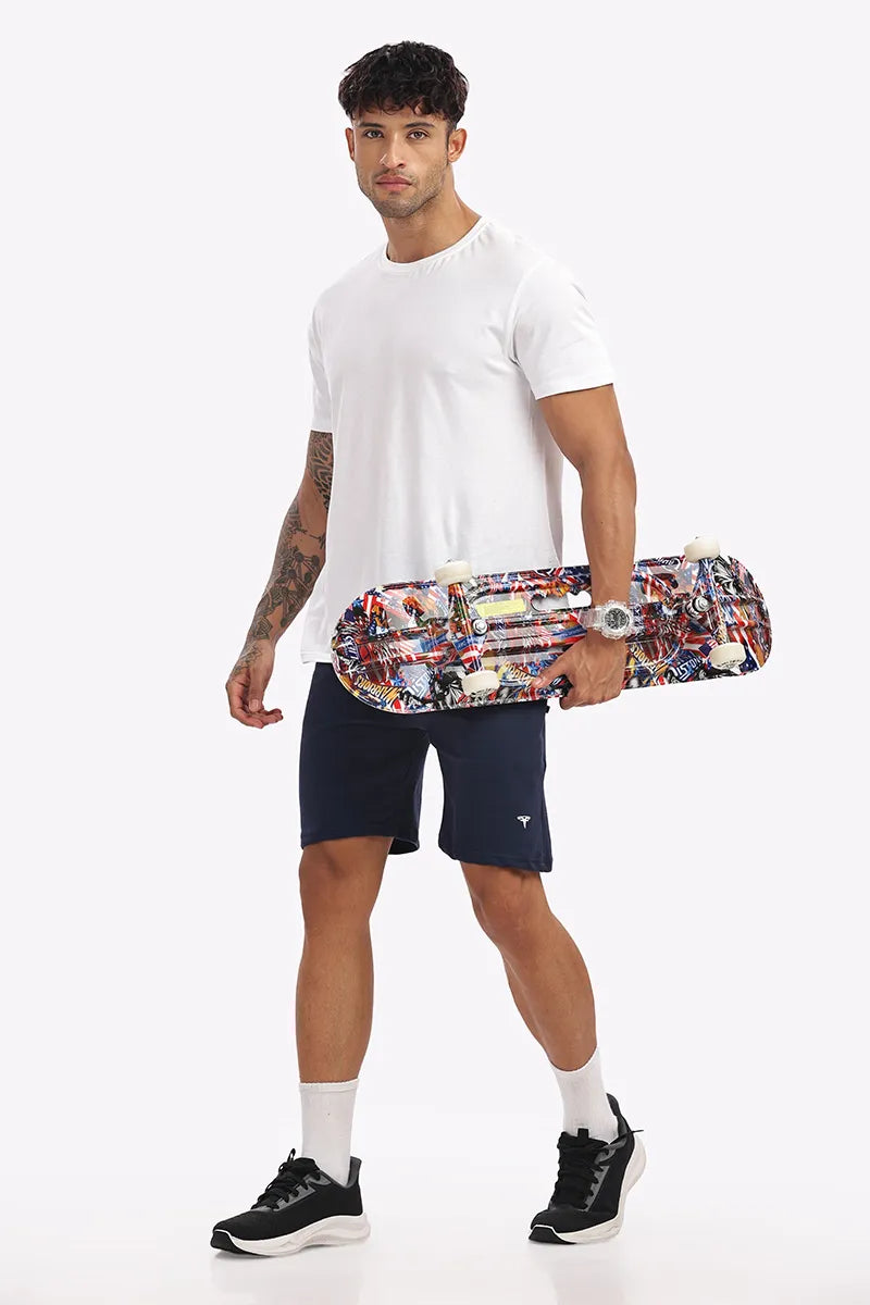 Cotton Shorts - Navy