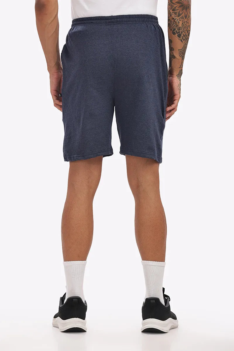 Cotton Shorts - Navy Mellange