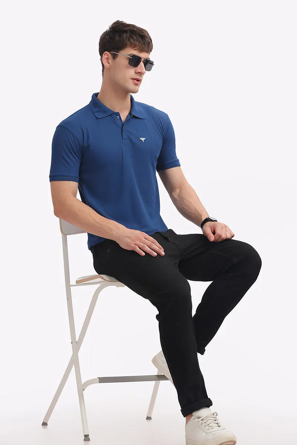 Collar T-Shirt - Royal Blue