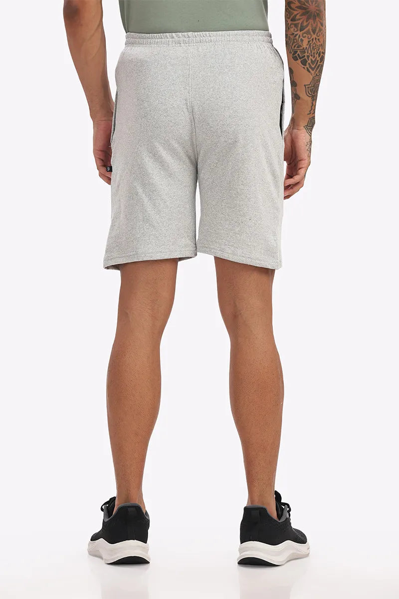 Cotton Shorts - White Mellange