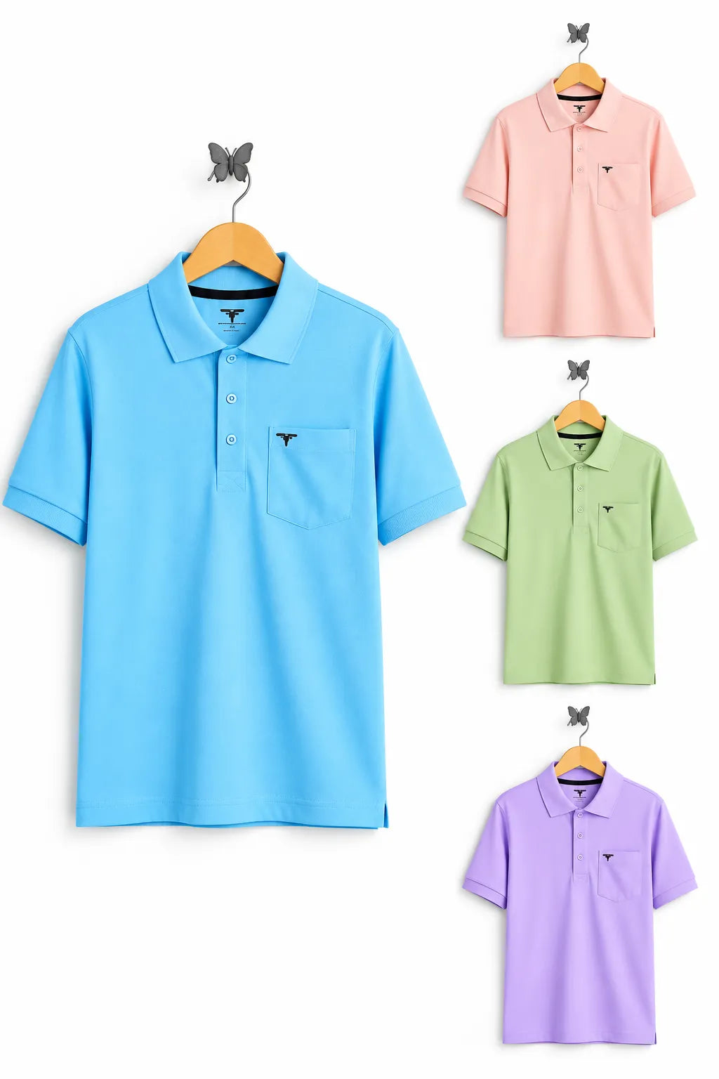 Collar Combo T-Shirt - Pack of 4