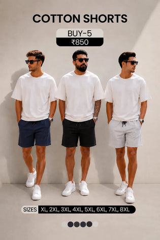 Combo Cotton Shorts - Pack of 5