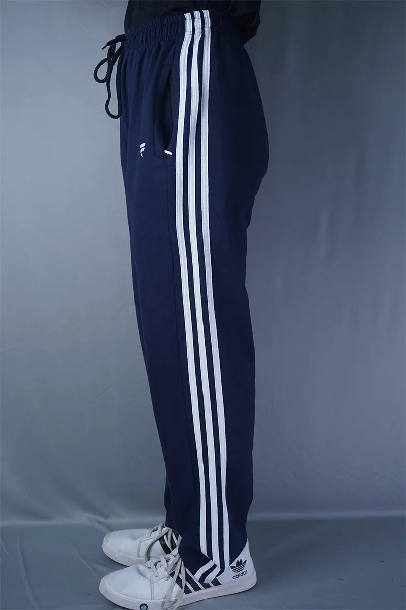 Cotton Stripes Track Pant - Navy Main image