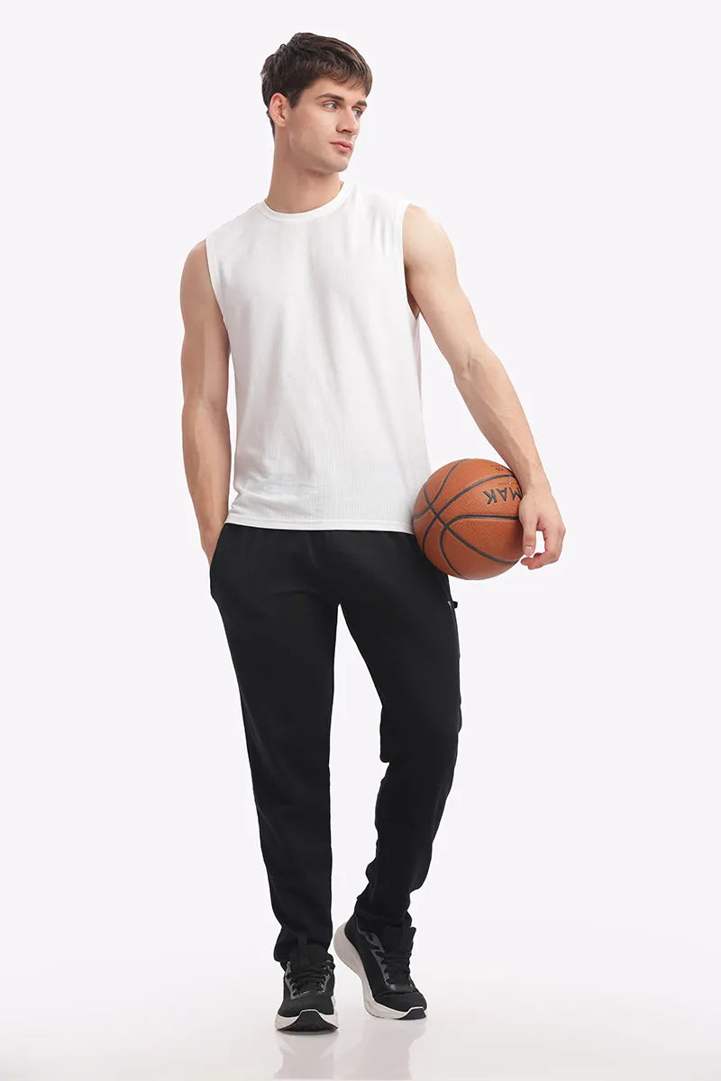 Cotton Track Pant - Black