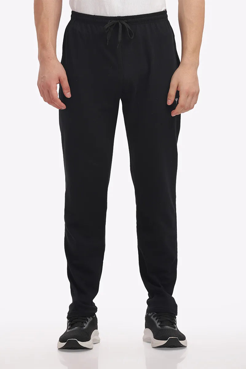 Cotton Track Pant - Black