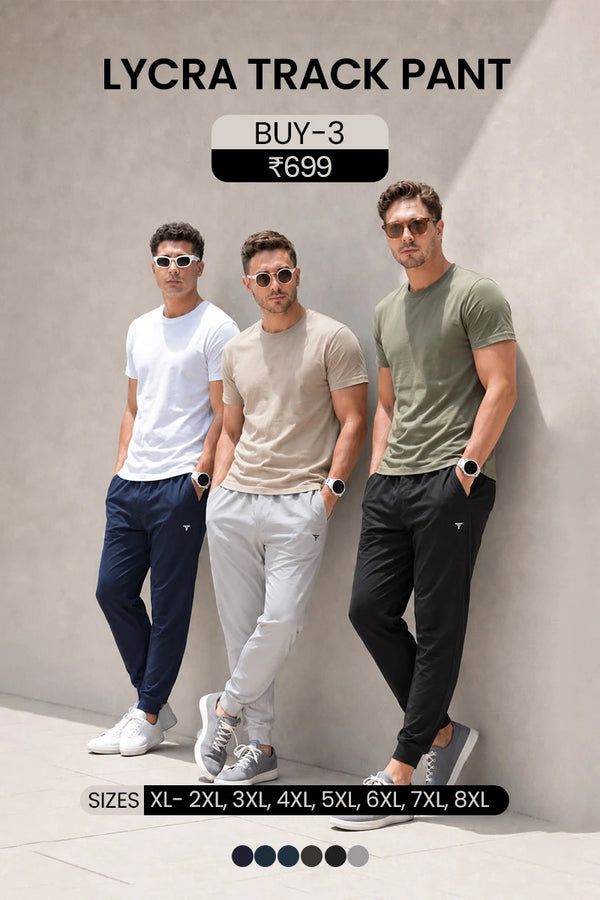Combo Lycra Track Pant - Pack of 3