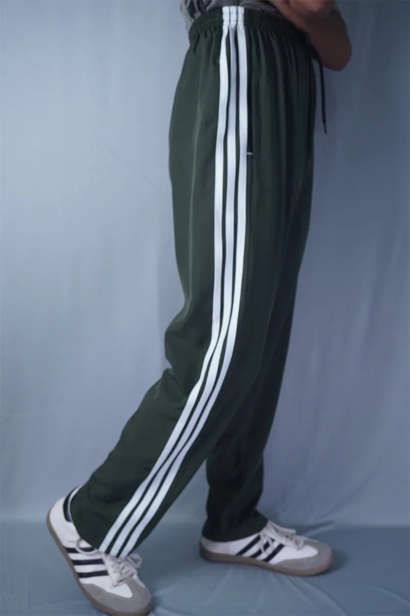 NS Stripes Track - Olive Green