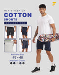 Men’s White Melange Cotton Shorts – Plus Size (46, 48, 50) | Soft, Lightweight & Modern Fit