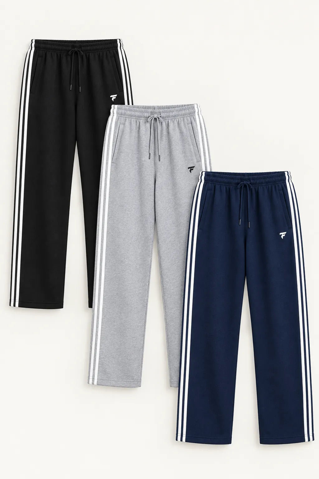 Combo Cotton Stripes Track Pant - Pack of 3
