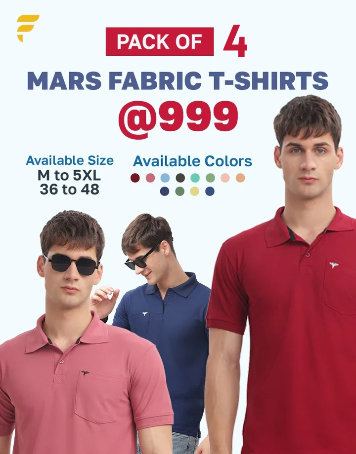 Mars Smart Wear Combo – 4 Trendy Collared Tees